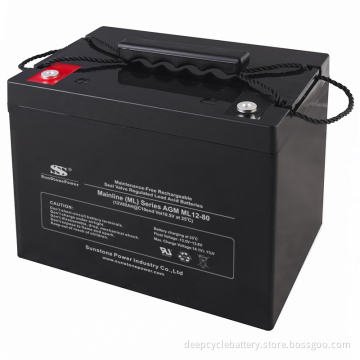 CE Approval Solar Battery UPS Battery VRLA Battery Ml12-80 (12V80ah) Storage Battery